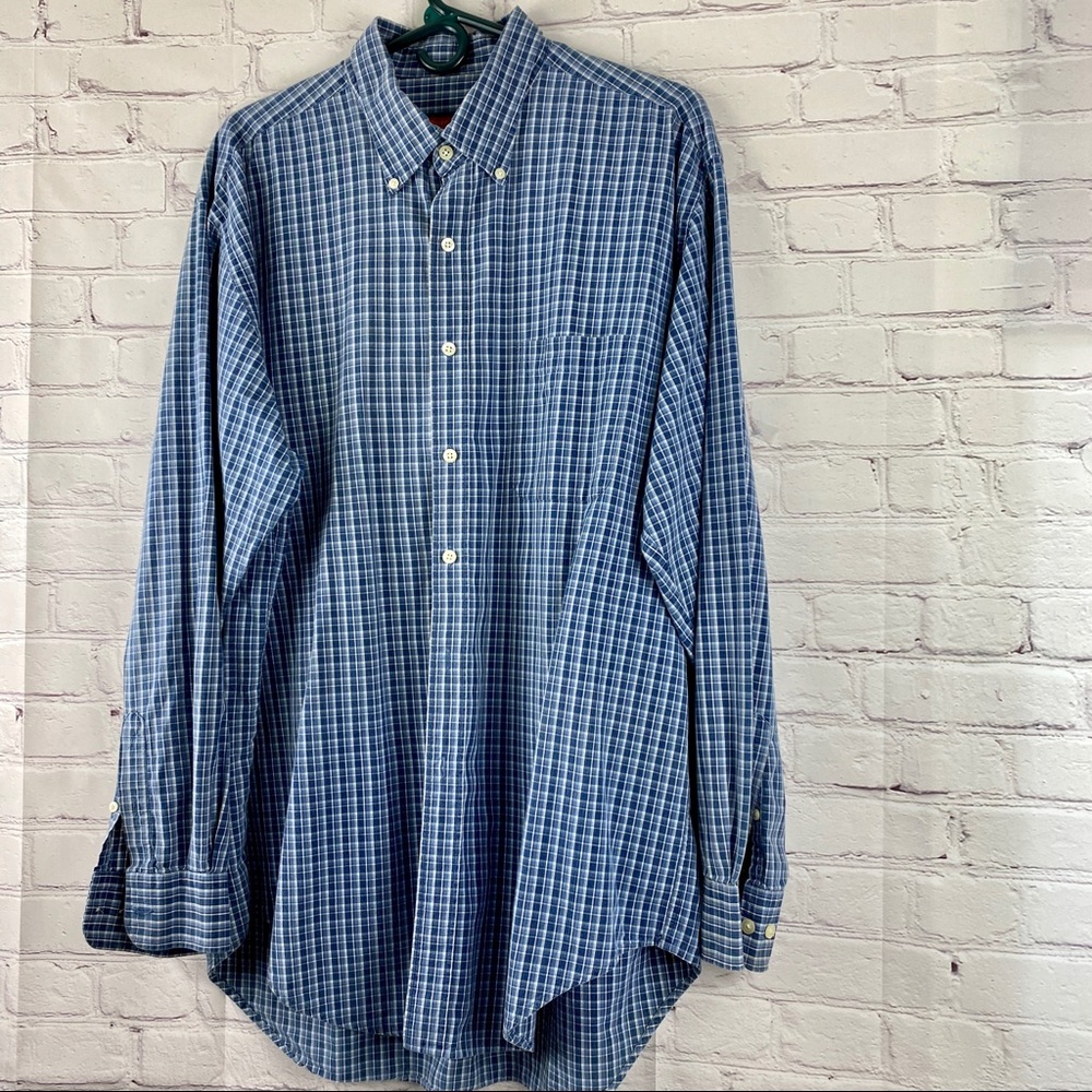 Austin Reed blue checkered shirt - Picture 2 of 6